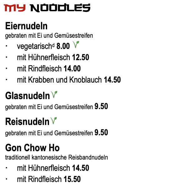 Nudelgerichte